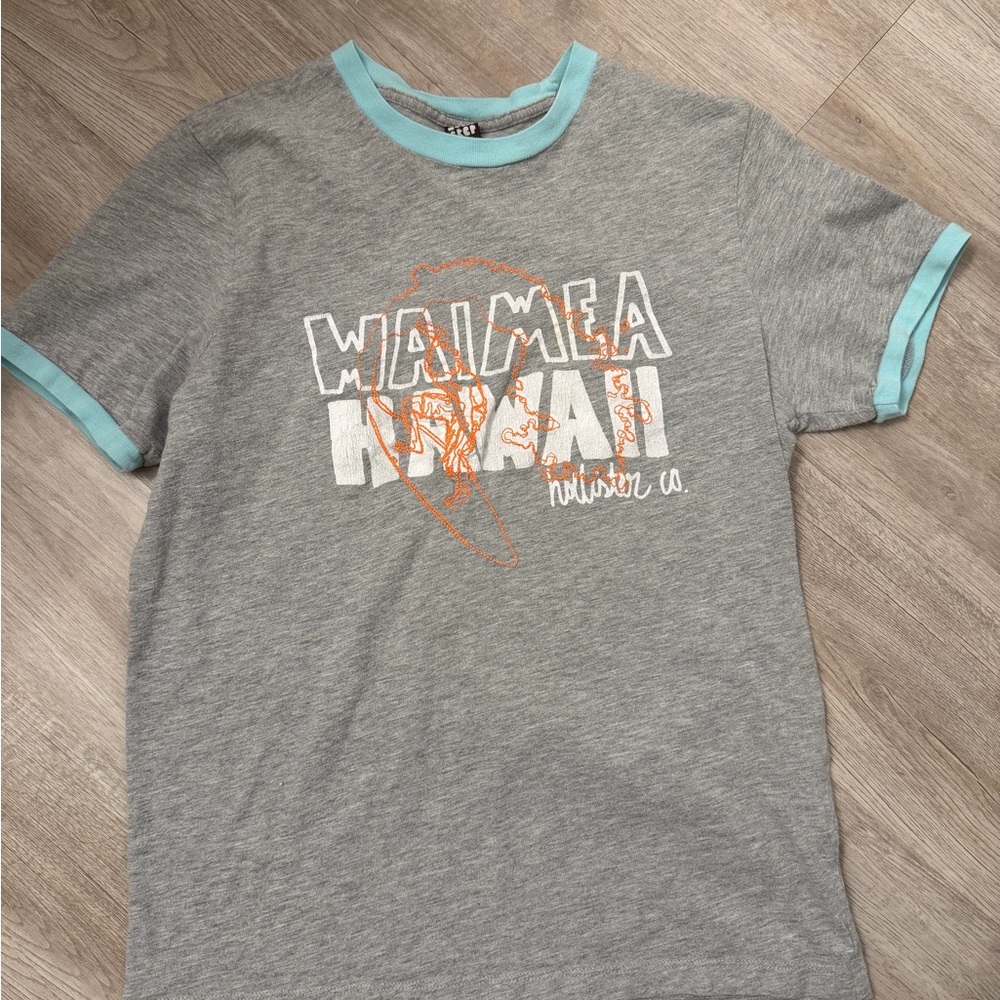 Y2K 00’s hollister grey ringer tee